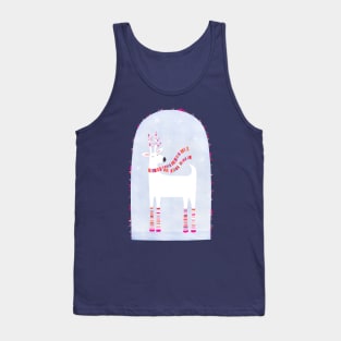 Boho Deer in Scarf and Socks Tank Top